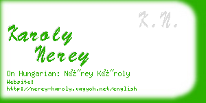 karoly nerey business card